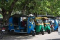 Chandigarh / India / April 04, 2017: Parked indian taxi