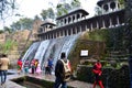 Chandigarh, India - January 4, 2015: People visit Rock statues at the rock garden in Chandigarh