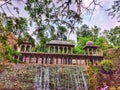 CHANDIGARH, INDIA - waterfall in rockgarden on 2019 in Chandigarh, India. Nek Chand established the garden in 1957. Ã¯Â¿Â¼