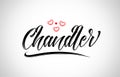 chandler city design typography with red heart icon logo