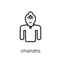 Chandra icon. Trendy modern flat linear vector Chandra icon on w