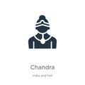 Chandra icon vector. Trendy flat chandra icon from india collection isolated on white background. Vector illustration can be used