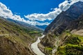 Chandra River in Himalayas