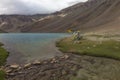 Chandra Taal or Chandra Tal lake, Spiti, Himachal Pradesh Royalty Free Stock Photo