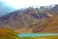 Chandra Taal, or Chandra Tal is a lake in the Spiti part of the Lahul and Spiti district of Himachal Pradesh