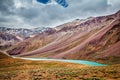 Chandra Tal lake in Himalayas Royalty Free Stock Photo