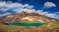 Chandra Tal lake in Himalayas Royalty Free Stock Photo