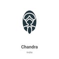 Chandra vector icon on white background. Flat vector chandra icon symbol sign from modern india collection for mobile concept and Royalty Free Stock Photo