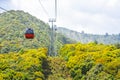 The Chandragiri Ropeway is a scenic gondola cable car service that connects top of the hill, chandragiri, Nepal, Asia. Royalty Free Stock Photo