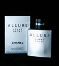Chanel Allure Homme Sport, mens perfume, Eau de Toilette Royalty Free Stock Photo