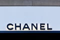 Chanel logo on a wall