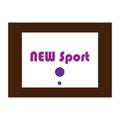 chanel sports news icon background color vector design illustration Royalty Free Stock Photo