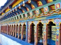 Changangkha Lhakhang - Prayer wheels - Bhoutan Royalty Free Stock Photo