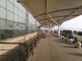 Changchun Longjia Airport for the enterance in a sunny morning