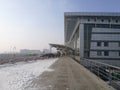 Changchun Longjia Airport with the enterance in a sunny morning