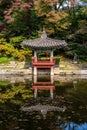 Changdeokgung royal palace of the Joseon dynasty in Autumn in Seoul South Korea