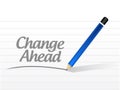 change ahead message sign illustration Royalty Free Stock Photo