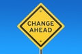 Change Ahead road sign Royalty Free Stock Photo