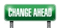 change ahead road sign illustration design Royalty Free Stock Photo