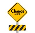 Change Ahead Sign Royalty Free Stock Photo