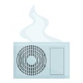 Change air conditioner icon cartoon vector. Maintenance service Royalty Free Stock Photo