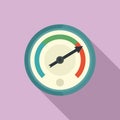 Change barometer icon, flat style Royalty Free Stock Photo