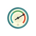 Change barometer icon flat isolated vector Royalty Free Stock Photo