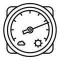 Change barometer icon, outline style Royalty Free Stock Photo