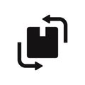 Change box vector icon. Modern and simple flat symbol for web site, mobile, logo, app, UI.