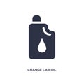 change car oil icon on white background. Simple element illustration from mechanicons concept Royalty Free Stock Photo