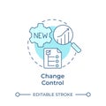 Change control soft blue concept icon