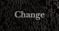 Change - 3D rendered metallic typeset headline illustration Royalty Free Stock Photo