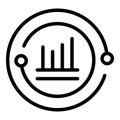 Change data icon outline vector. Market report