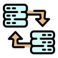 Change data server icon vector flat