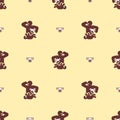 Change diaper pattern seamless. Baby`s clean and dirty diaper background. Baby fabric texture