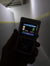 Change dosimeter in a dimly lit basement ..