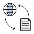 Change fill inside vector icon which can easily modify or edit Royalty Free Stock Photo