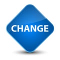Change elegant blue diamond button Royalty Free Stock Photo