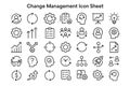 Change Management Icon Set Vector Collection for Business Transformation and Organizational Evolution Royalty Free Stock Photo