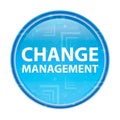 Change Management floral blue round button