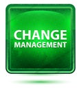 Change Management Neon Light Green Square Button