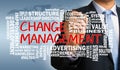 Change management with related word cloud Royalty Free Stock Photo