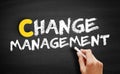Change Management text on blackboard Royalty Free Stock Photo