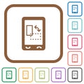 Change mobile display orientation simple icons Royalty Free Stock Photo