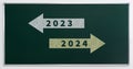 Change new year number 2023 and 2024 on the blackboard