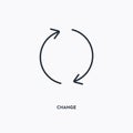 Change outline icon. Simple linear element illustration. Isolated line Change icon on white background. Thin stroke sign can be