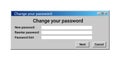 Change password panel. Change user data. System settings in grey color.