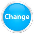 Change premium cyan blue round button Royalty Free Stock Photo