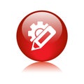 Change settings icon button Royalty Free Stock Photo