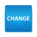 Change shiny blue square button Royalty Free Stock Photo